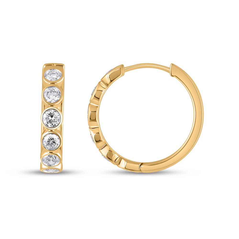 STFE-690Y — boucles d'oreilles en vermeil or 14K avec diamants cultivés en laboratoire