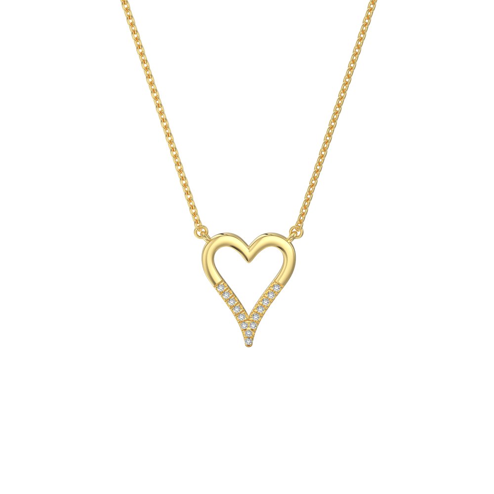 STNP-135Y — pendentif en vermeil or 14K avec diamants cultivés en laboratoire