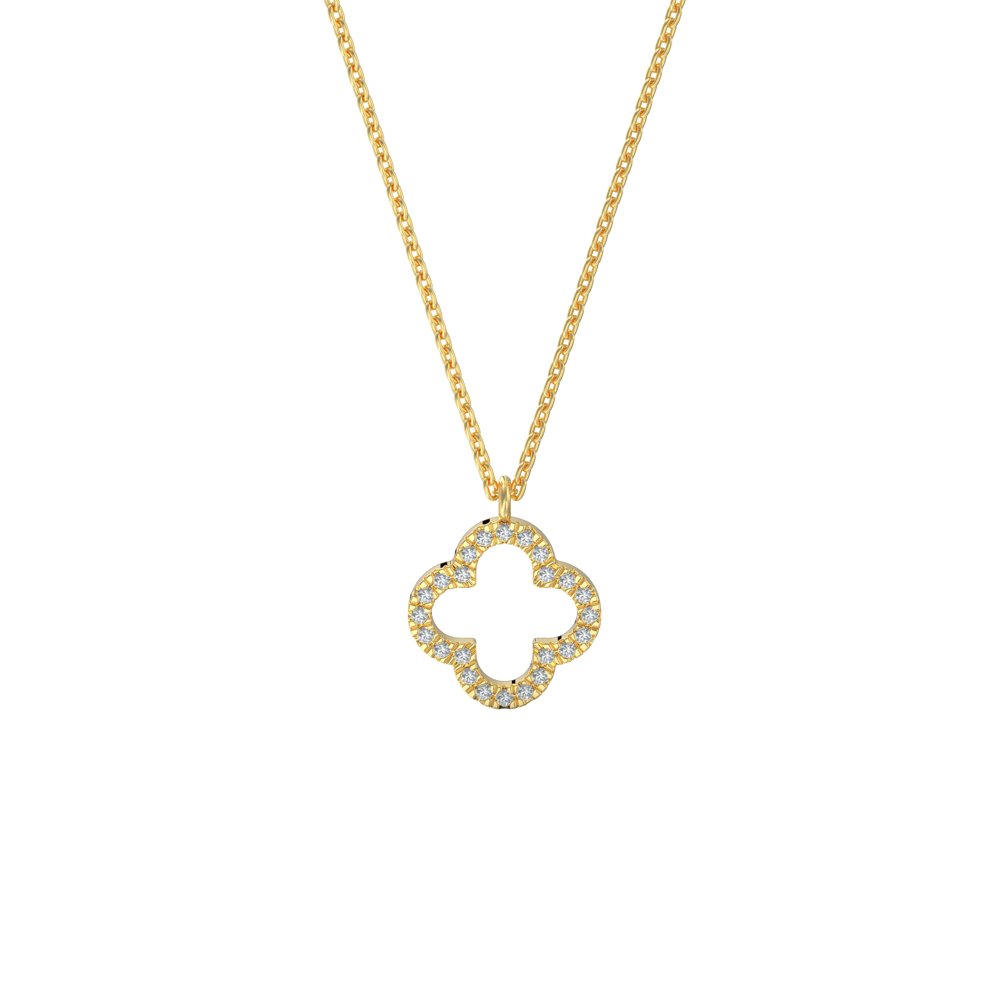 STNP-145Y — pendentif en vermeil or 14K avec diamants cultivés en laboratoire