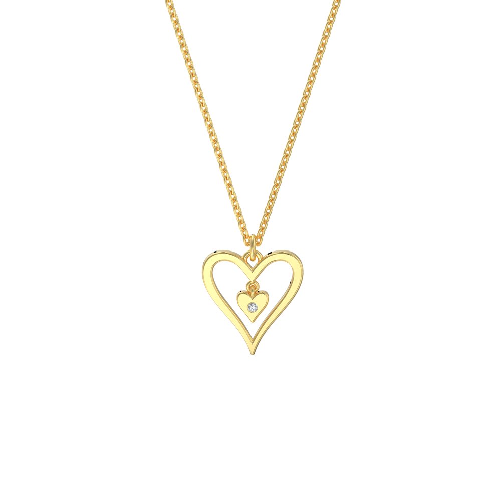 STNP-150Y — pendentif en vermeil or 14K avec diamants cultivés en laboratoire