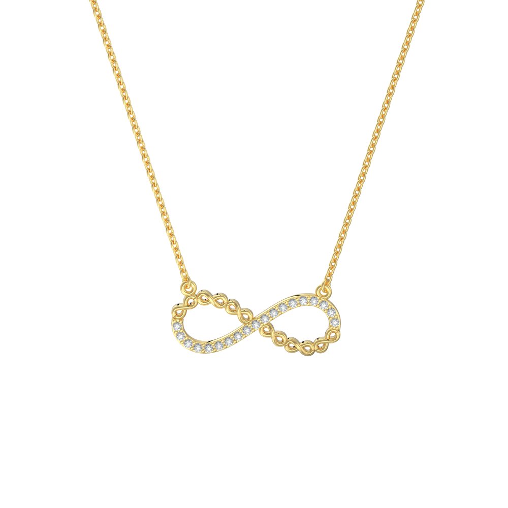 STNP-157Y — pendentif en vermeil or 14K avec diamants cultivés en laboratoire